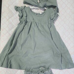 Dress Bloomers headband and blazer bundle Baby girl